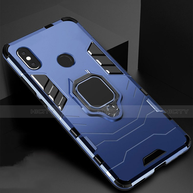 Custodia Silicone e Plastica Opaca Cover con Magnetico Supporto per Xiaomi Mi A2 Lite