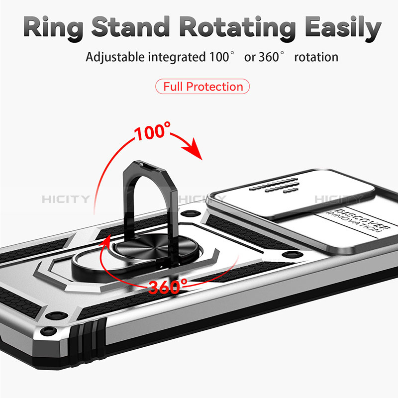 Custodia Silicone e Plastica Opaca Cover con Magnetico Supporto Q01W per Samsung Galaxy S20 FE 5G