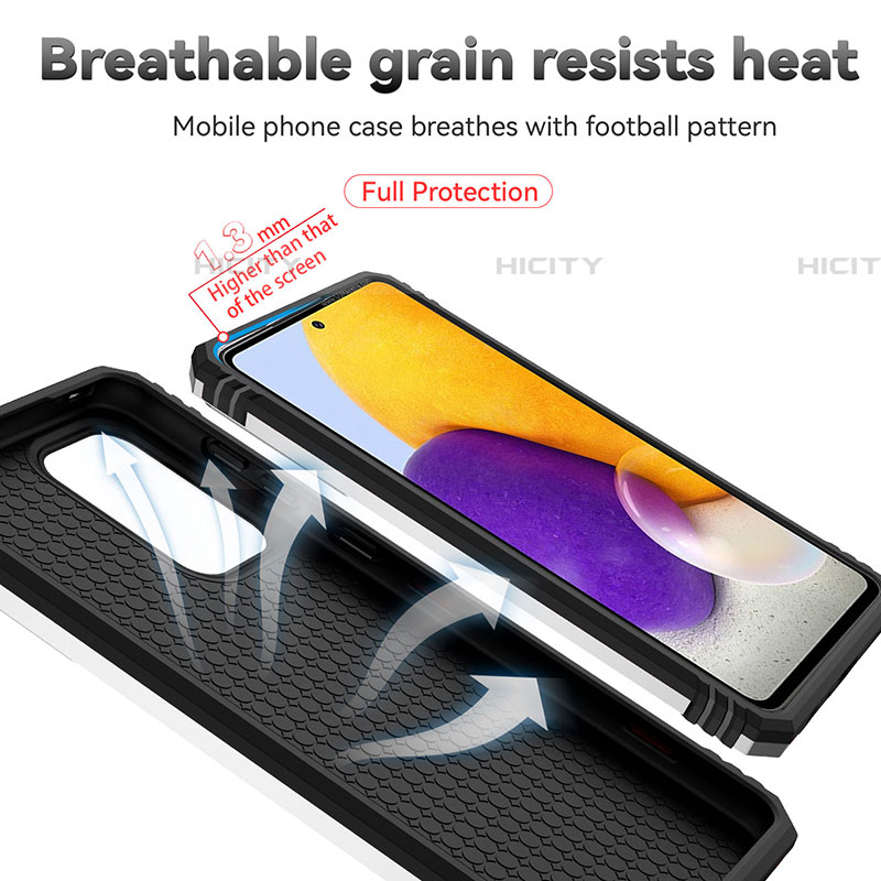 Custodia Silicone e Plastica Opaca Cover con Magnetico Supporto Q02W per Samsung Galaxy A53 5G