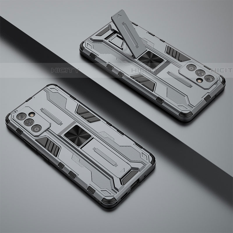 Custodia Silicone e Plastica Opaca Cover con Magnetico Supporto T02 per Samsung Galaxy A05s