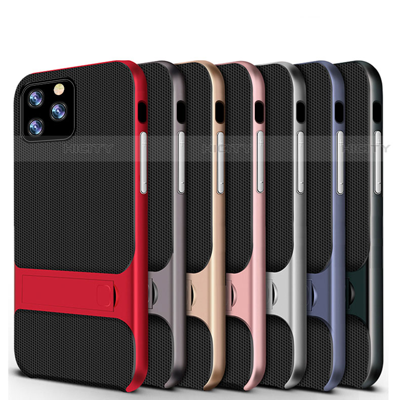 Custodia Silicone e Plastica Opaca Cover con Supporto A01 per Apple iPhone 11 Pro