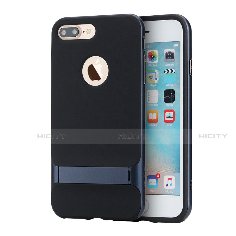 Custodia Silicone e Plastica Opaca Cover con Supporto A01 per Apple iPhone 8 Plus