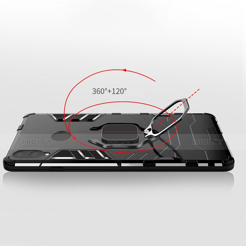 Custodia Silicone e Plastica Opaca Cover con Supporto A01 per Huawei Honor 10 Lite