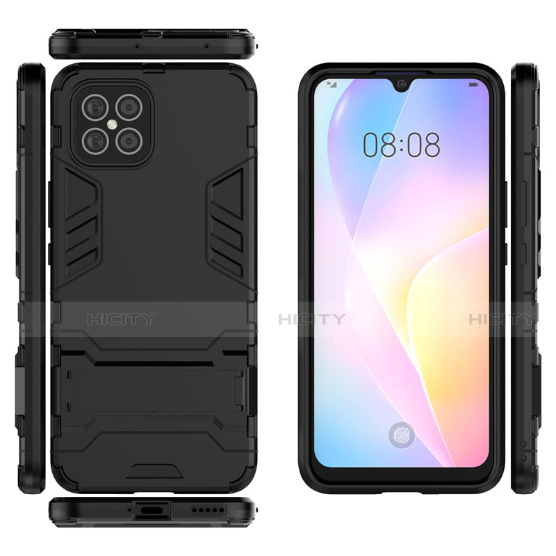 Custodia Silicone e Plastica Opaca Cover con Supporto A01 per Huawei Nova 8 SE 5G