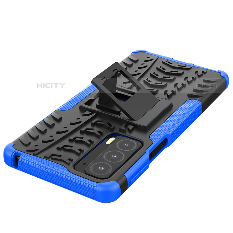 Custodia Silicone e Plastica Opaca Cover con Supporto A01 per Motorola Moto Edge 20 5G