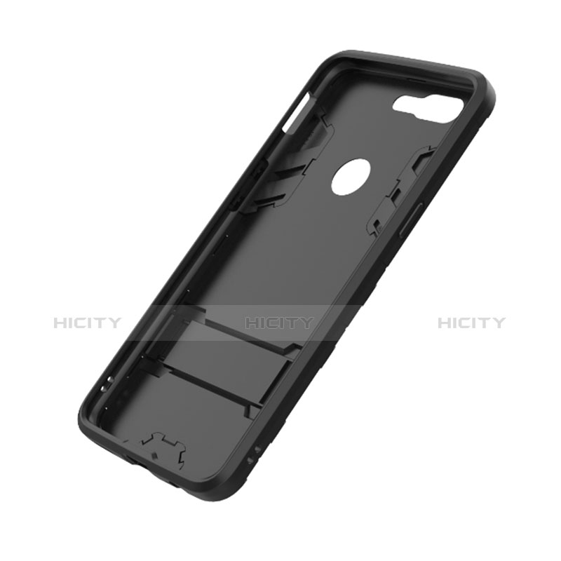 Custodia Silicone e Plastica Opaca Cover con Supporto A01 per OnePlus 5T A5010