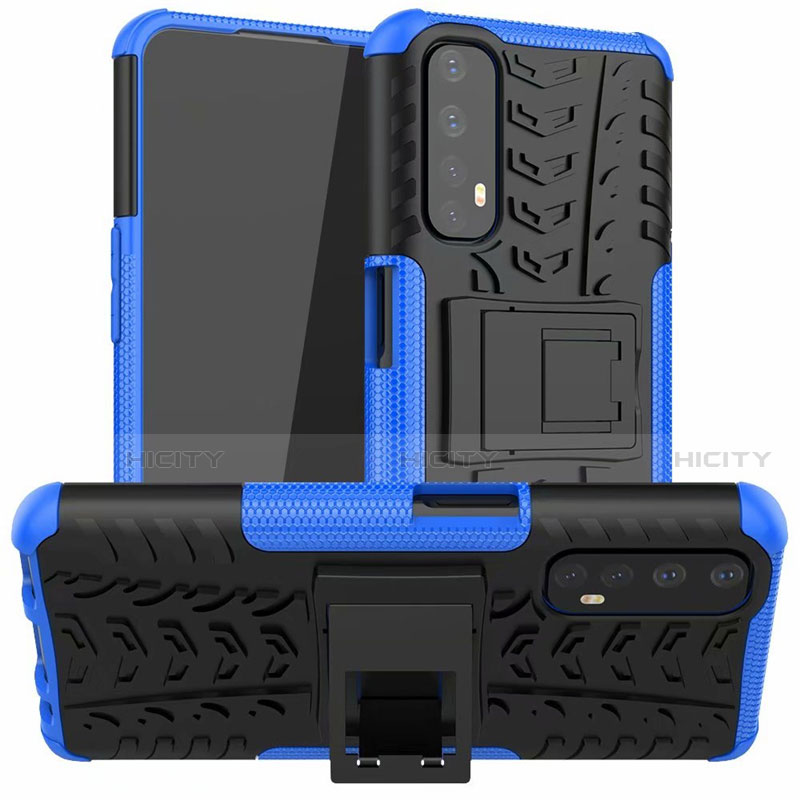 Custodia Silicone e Plastica Opaca Cover con Supporto A01 per Realme Narzo 20 Pro