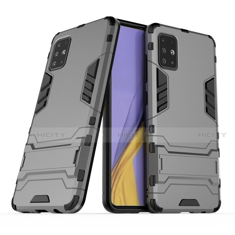 Custodia Silicone e Plastica Opaca Cover con Supporto A01 per Samsung Galaxy A51 4G