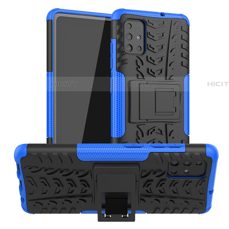 Custodia Silicone e Plastica Opaca Cover con Supporto A01 per Samsung Galaxy A51 5G