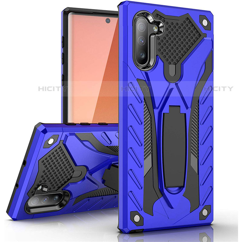 Custodia Silicone e Plastica Opaca Cover con Supporto A01 per Samsung Galaxy Note 10