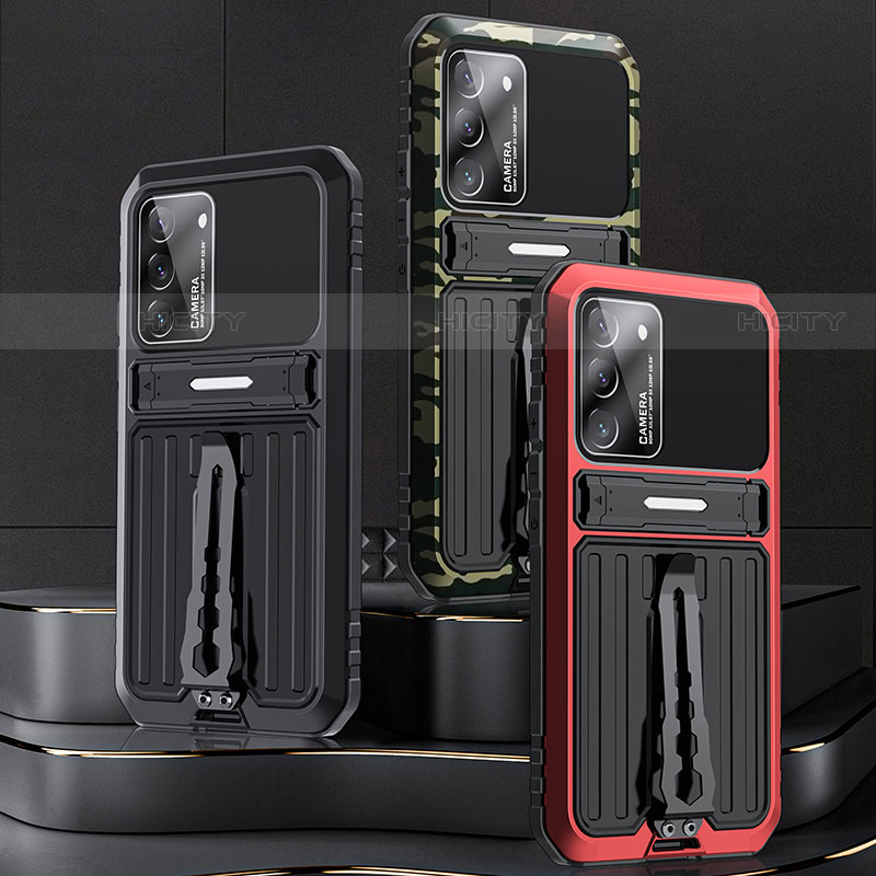 Custodia Silicone e Plastica Opaca Cover con Supporto A01 per Samsung Galaxy S21 5G