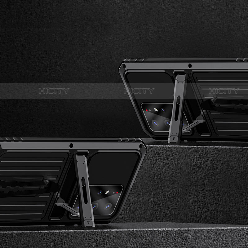 Custodia Silicone e Plastica Opaca Cover con Supporto A01 per Samsung Galaxy S21 Ultra 5G