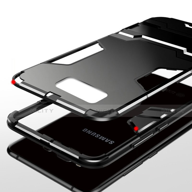 Custodia Silicone e Plastica Opaca Cover con Supporto A01 per Samsung Galaxy S8 Plus