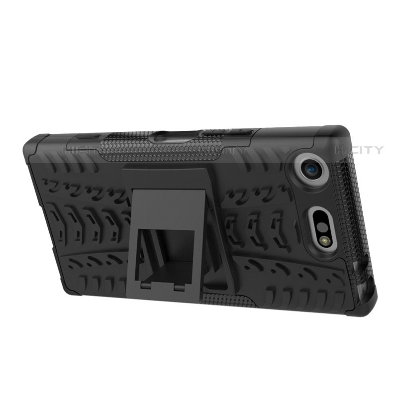 Custodia Silicone e Plastica Opaca Cover con Supporto A01 per Sony Xperia XZ1 Compact