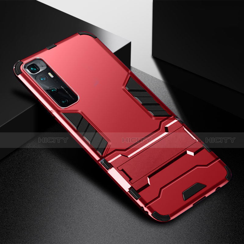 Custodia Silicone e Plastica Opaca Cover con Supporto A01 per Xiaomi Mi 10 Ultra