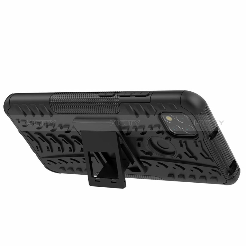 Custodia Silicone e Plastica Opaca Cover con Supporto A01 per Xiaomi Redmi 10A 4G