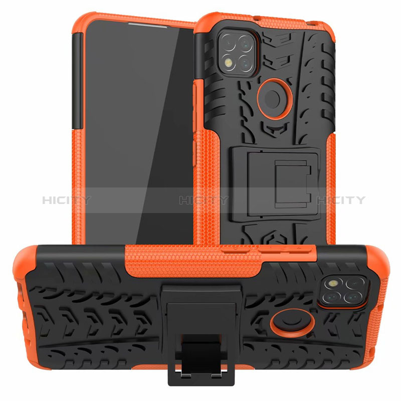 Custodia Silicone e Plastica Opaca Cover con Supporto A01 per Xiaomi Redmi 10A 4G