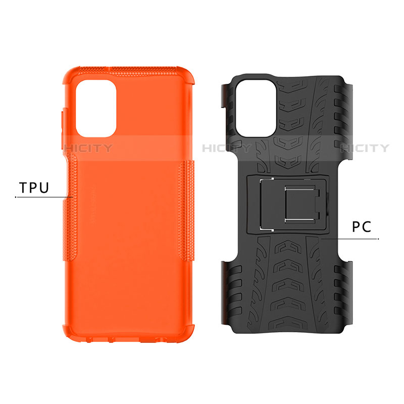 Custodia Silicone e Plastica Opaca Cover con Supporto A02 per Motorola Moto G Stylus (2021)