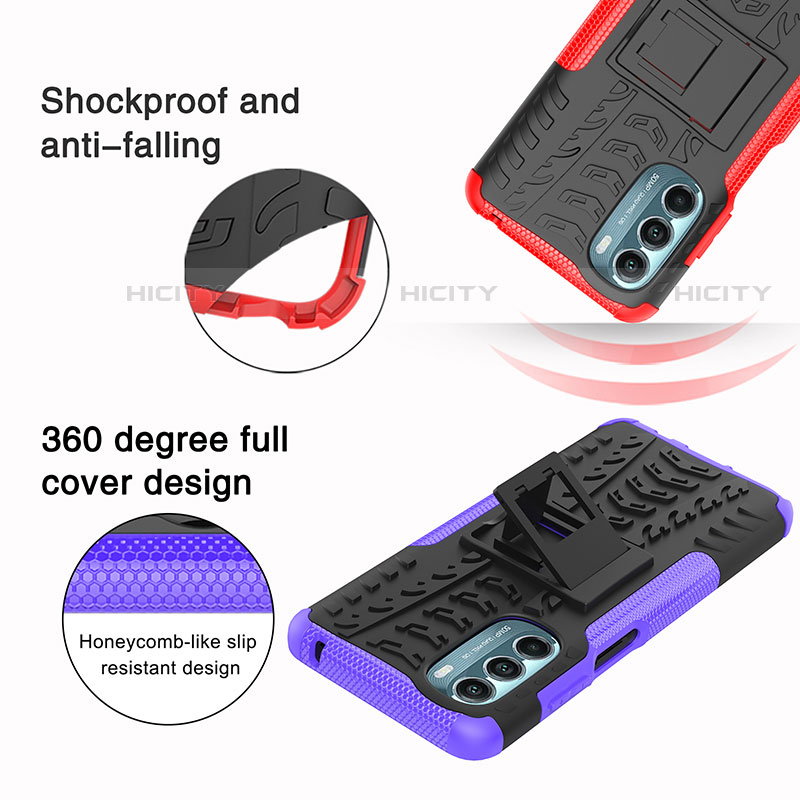 Custodia Silicone e Plastica Opaca Cover con Supporto A02 per Motorola Moto G Stylus (2022) 4G