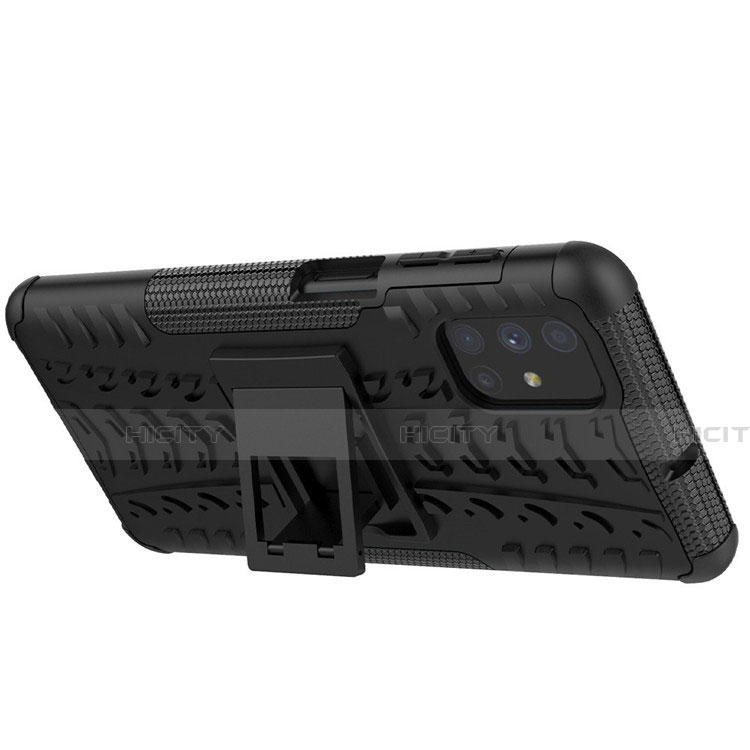 Custodia Silicone e Plastica Opaca Cover con Supporto A02 per Samsung Galaxy M51