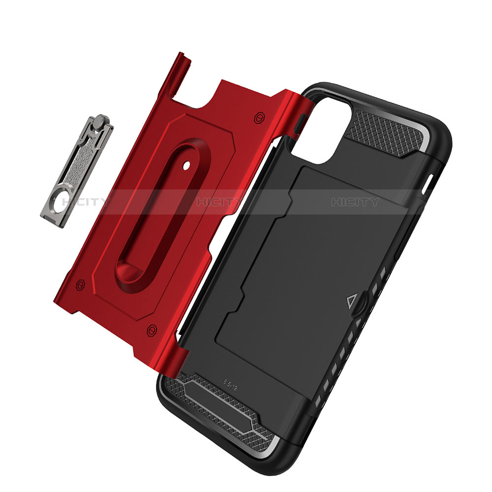 Custodia Silicone e Plastica Opaca Cover con Supporto A03 per Apple iPhone 11 Pro