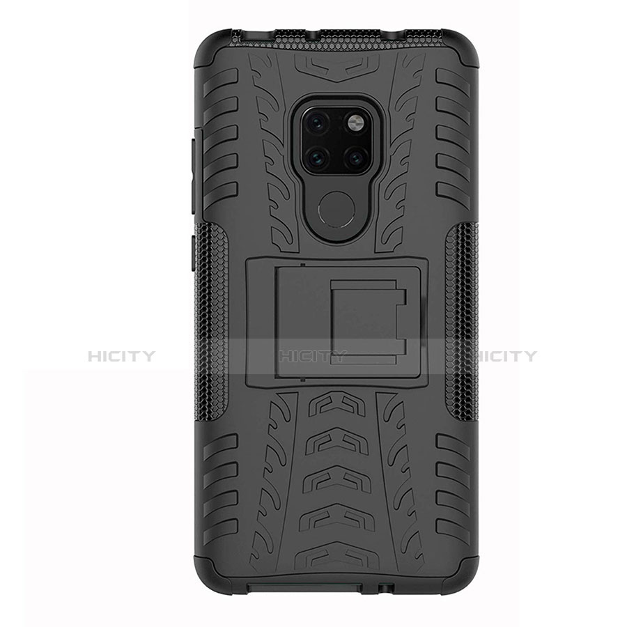 Custodia Silicone e Plastica Opaca Cover con Supporto A03 per Huawei Mate 20