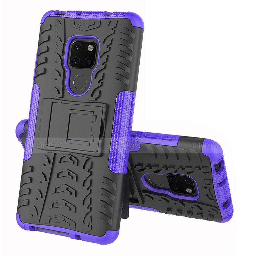 Custodia Silicone e Plastica Opaca Cover con Supporto A03 per Huawei Mate 20