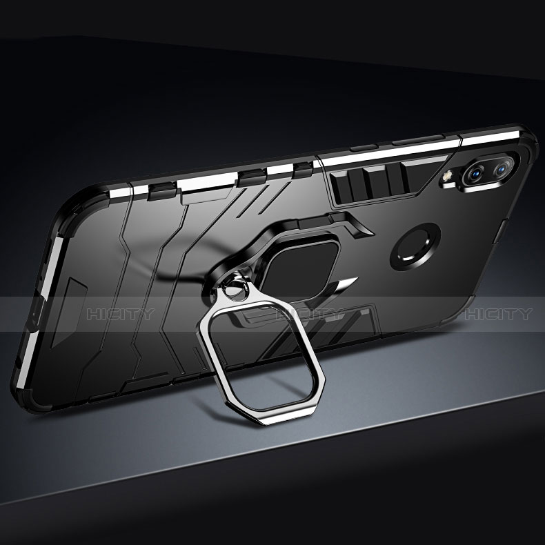 Custodia Silicone e Plastica Opaca Cover con Supporto A03 per Huawei P20 Lite