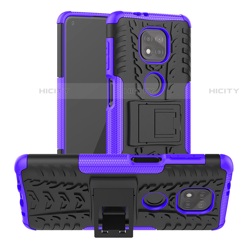 Custodia Silicone e Plastica Opaca Cover con Supporto A03 per Motorola Moto G Power (2021)