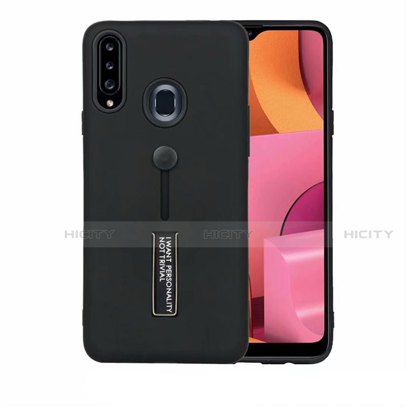 Custodia Silicone e Plastica Opaca Cover con Supporto A03 per Samsung Galaxy A20s