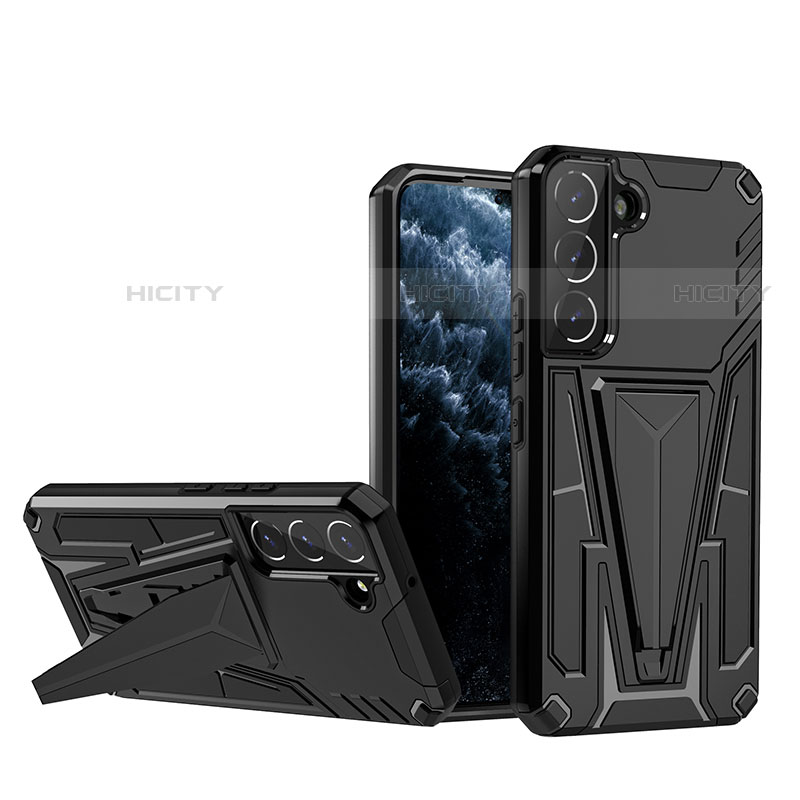 Custodia Silicone e Plastica Opaca Cover con Supporto A03 per Samsung Galaxy S23 5G