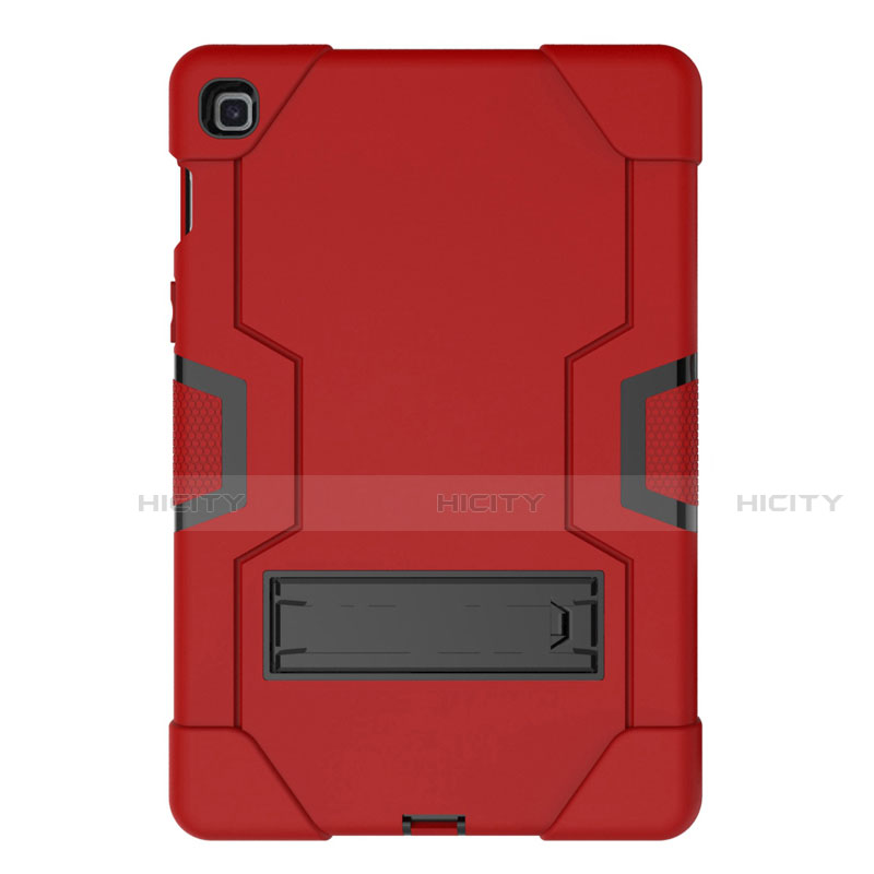 Custodia Silicone e Plastica Opaca Cover con Supporto A03 per Samsung Galaxy Tab S5e 4G 10.5 SM-T725 Rosso