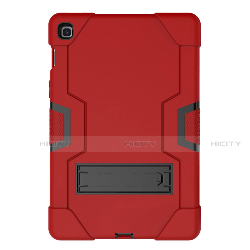 Custodia Silicone e Plastica Opaca Cover con Supporto A03 per Samsung Galaxy Tab S5e Wi-Fi 10.5 SM-T720 Rosso