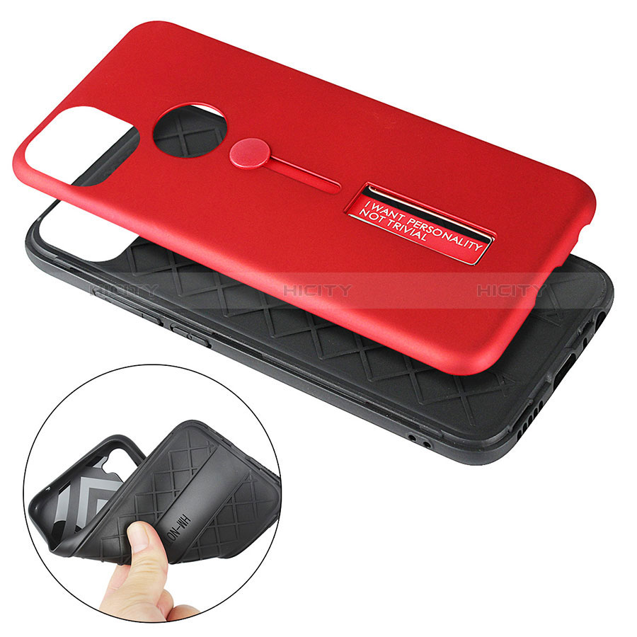 Custodia Silicone e Plastica Opaca Cover con Supporto A03 per Xiaomi Redmi 9C