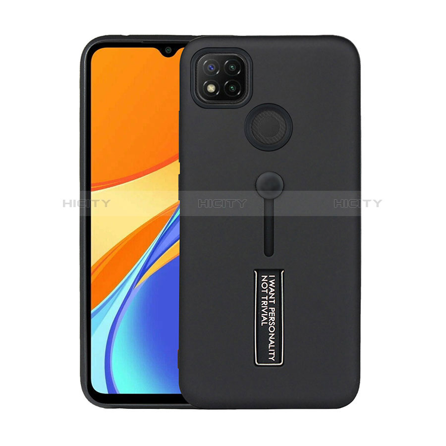 Custodia Silicone e Plastica Opaca Cover con Supporto A03 per Xiaomi Redmi 9C