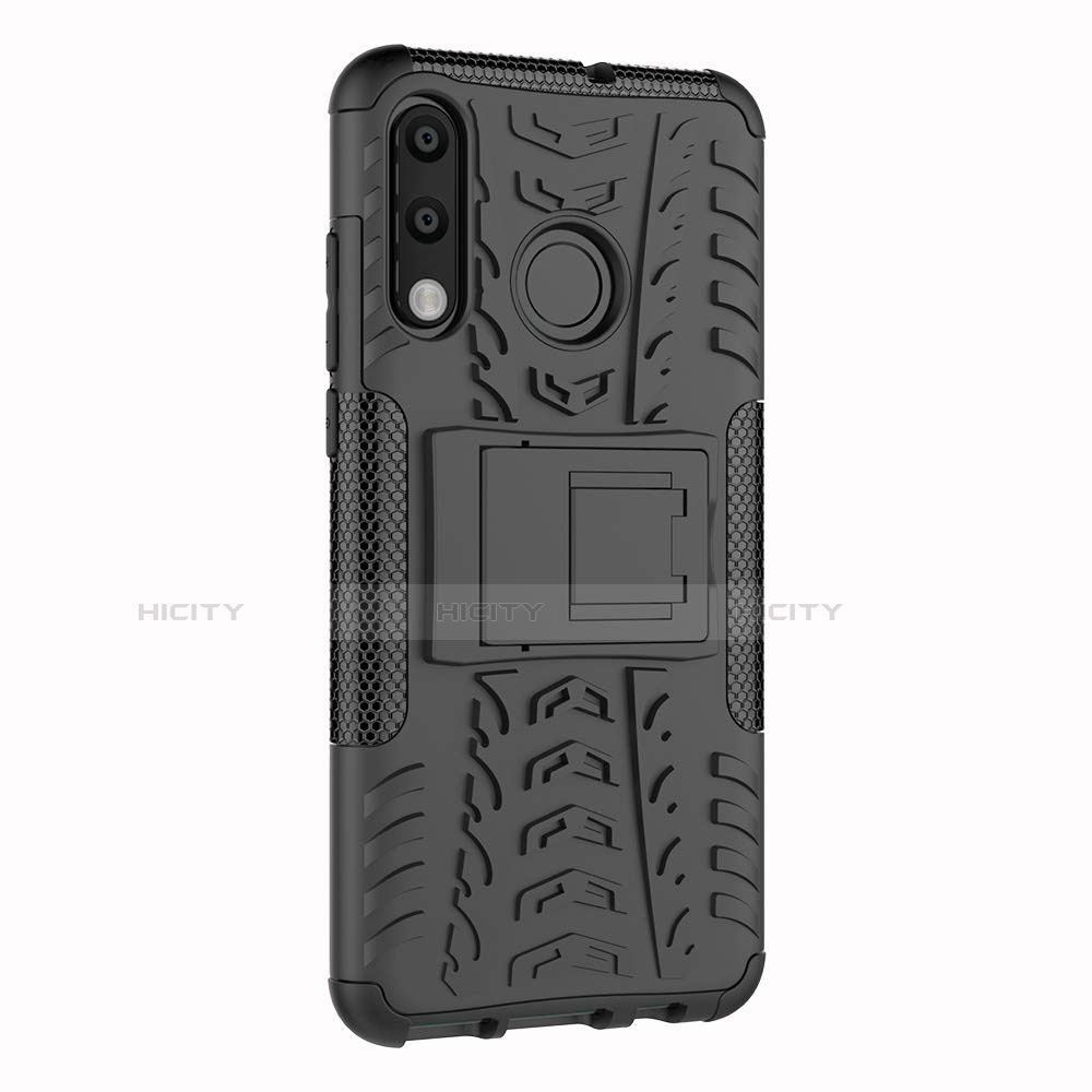 Custodia Silicone e Plastica Opaca Cover con Supporto A04 per Huawei Nova 4e