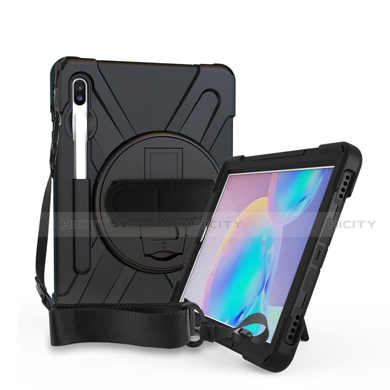 Custodia Silicone e Plastica Opaca Cover con Supporto A04 per Samsung Galaxy Tab S6 10.5 SM-T860