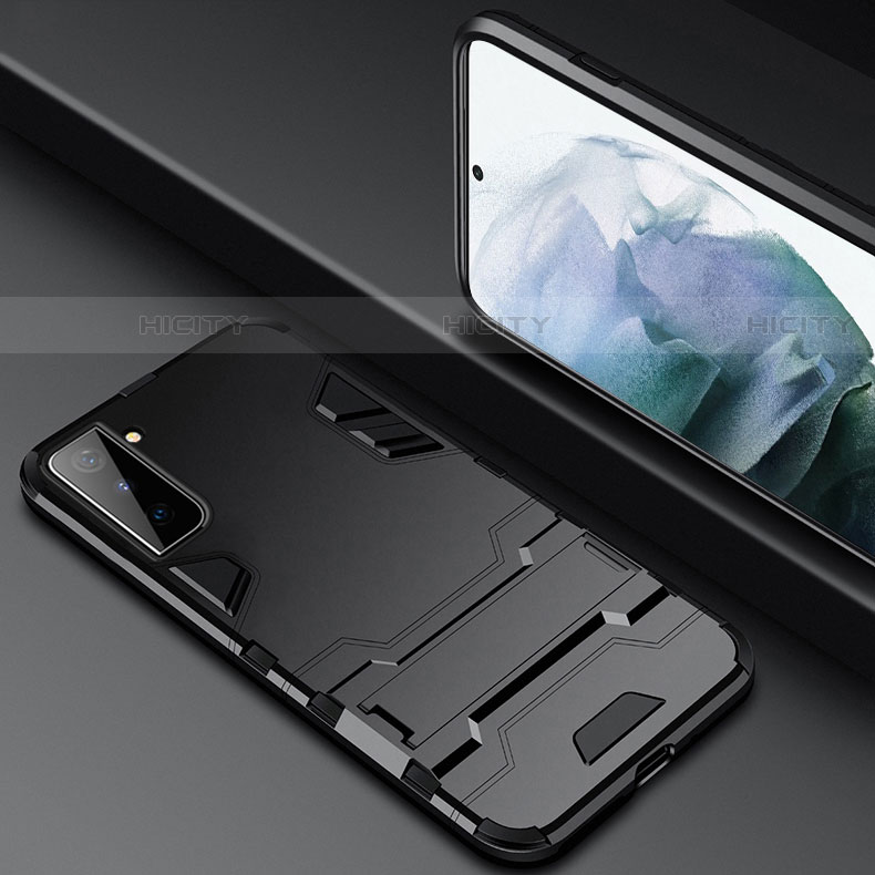 Custodia Silicone e Plastica Opaca Cover con Supporto A05 per Samsung Galaxy S21 FE 5G