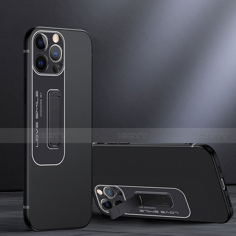 Custodia Silicone e Plastica Opaca Cover con Supporto A08 per Apple iPhone 13 Pro Max