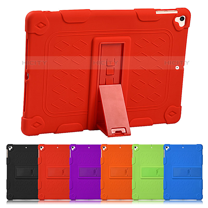 Custodia Silicone e Plastica Opaca Cover con Supporto H01 per Apple iPad Pro 9.7