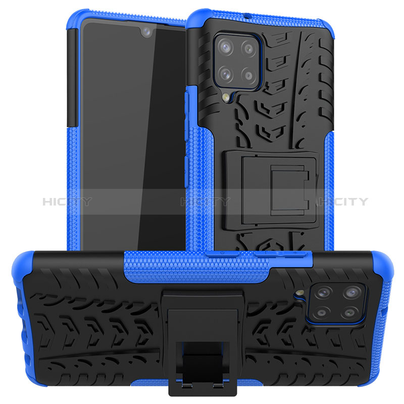 Custodia Silicone e Plastica Opaca Cover con Supporto J01X per Samsung Galaxy A42 5G