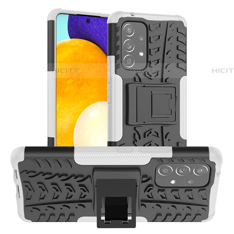 Custodia Silicone e Plastica Opaca Cover con Supporto J01X per Samsung Galaxy A53 5G