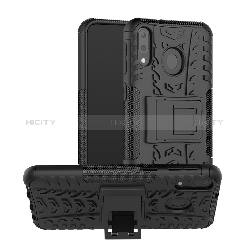 Custodia Silicone e Plastica Opaca Cover con Supporto J01X per Samsung Galaxy M20