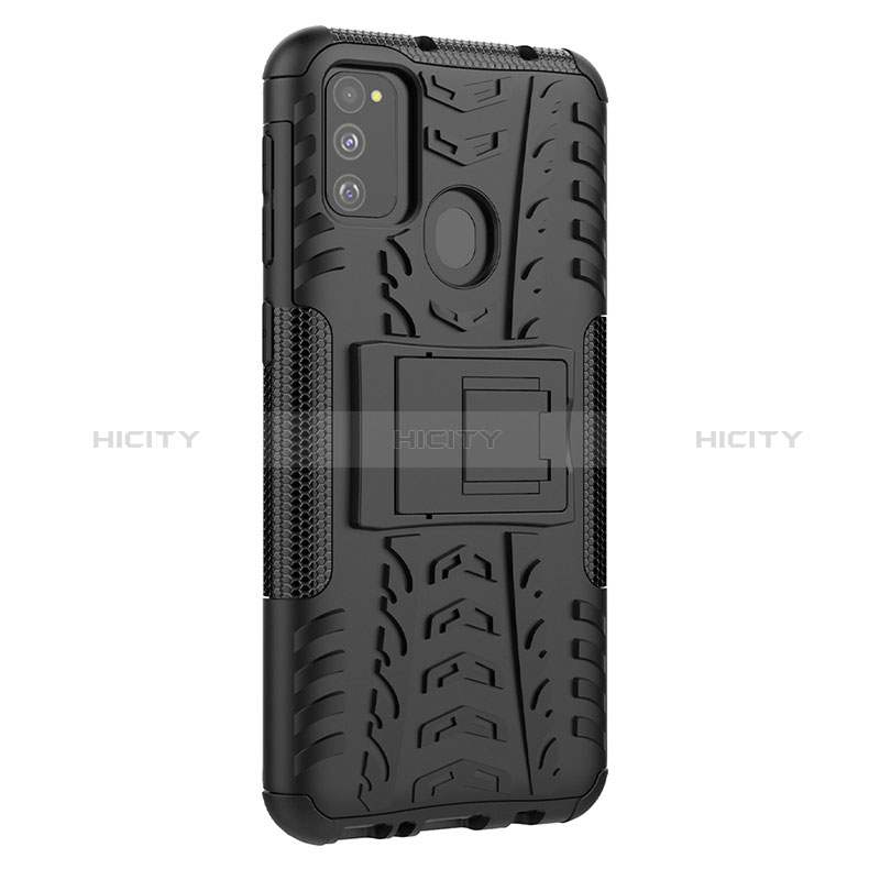 Custodia Silicone e Plastica Opaca Cover con Supporto J01X per Samsung Galaxy M30s