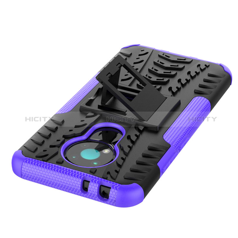 Custodia Silicone e Plastica Opaca Cover con Supporto JX1 per Nokia 3.4