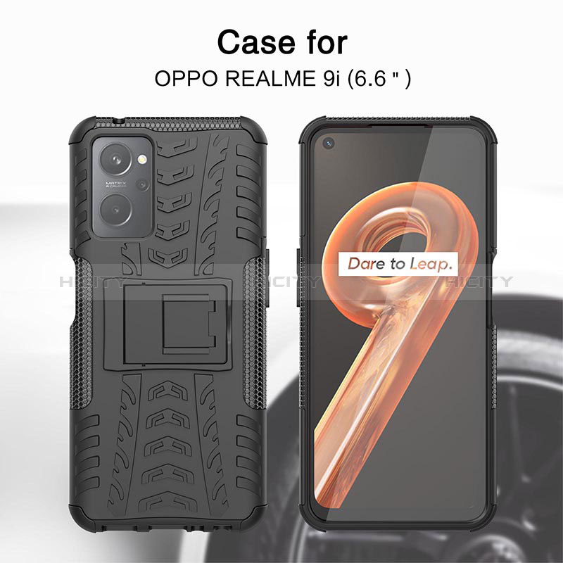 Custodia Silicone e Plastica Opaca Cover con Supporto JX1 per Oppo A96 4G