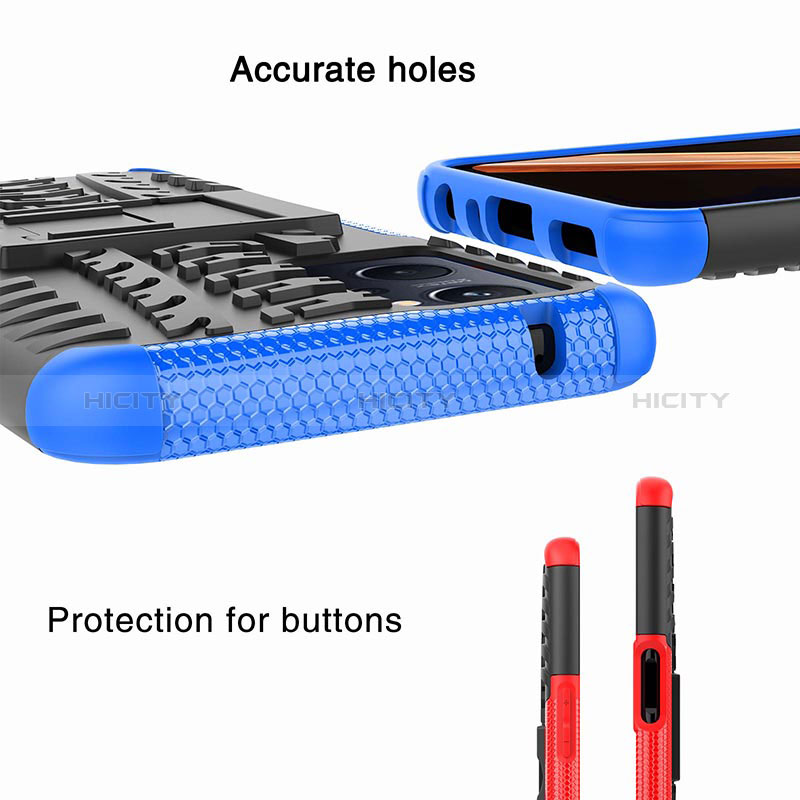 Custodia Silicone e Plastica Opaca Cover con Supporto JX1 per Oppo K10 4G