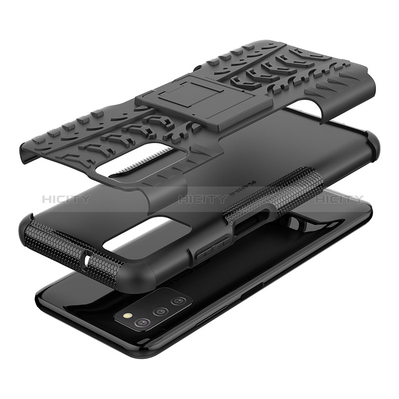Custodia Silicone e Plastica Opaca Cover con Supporto JX1 per Samsung Galaxy A02s