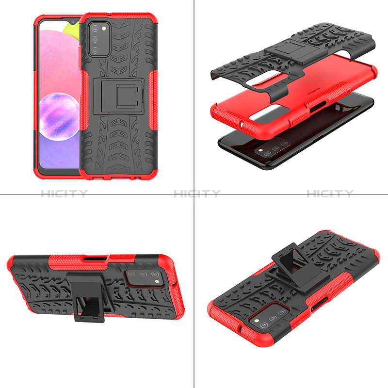 Custodia Silicone e Plastica Opaca Cover con Supporto JX1 per Samsung Galaxy A02s