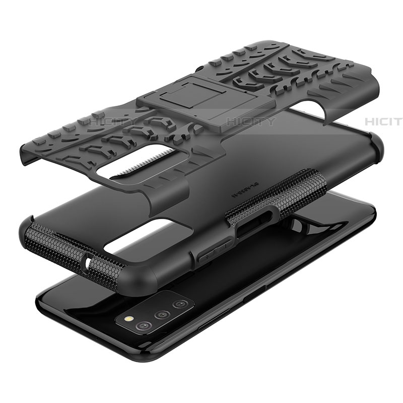 Custodia Silicone e Plastica Opaca Cover con Supporto JX1 per Samsung Galaxy A03s